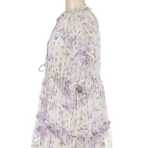HEMANT & NANDITA Purple and White Mini Dress